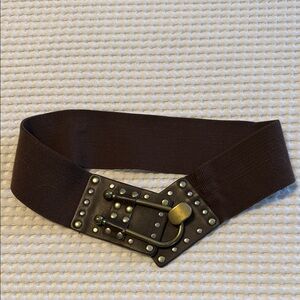 Vintage Brown Studded Belt